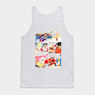 Santa Claus returns from the Wonderland Alice Retro Vintage Comic Book Tank Top